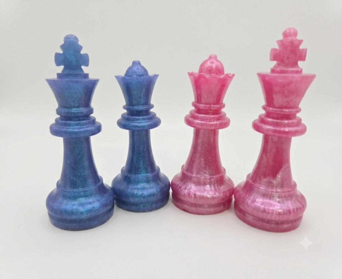 DISCOUNTED! Handcrafted Epoxy Resin Chess Set - Gothic Strategy & Home Decor