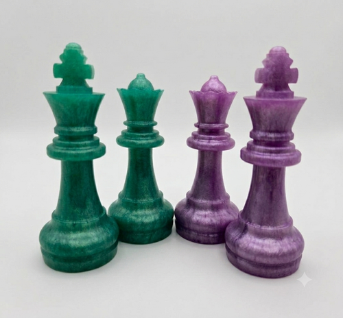 DISCOUNTED! Handcrafted Epoxy Resin Chess Set - Gothic Strategy & Home Decor