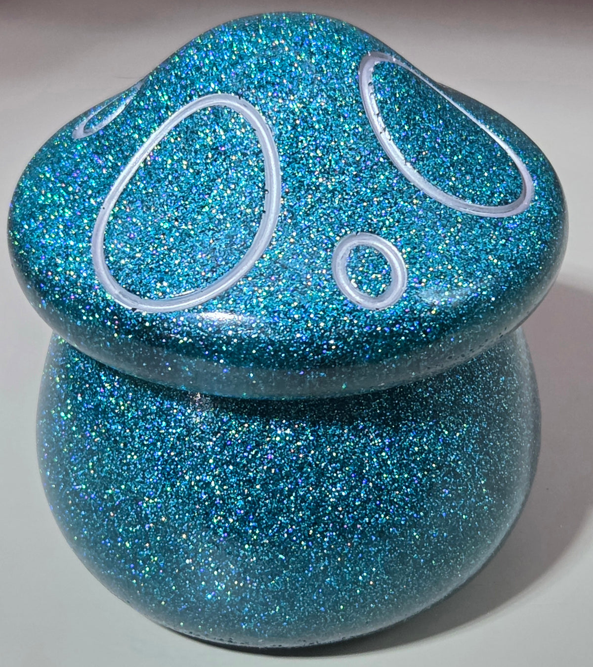 Handcrafted Epoxy Resin Mushroom Jar - Gothic Home Decor & Storage