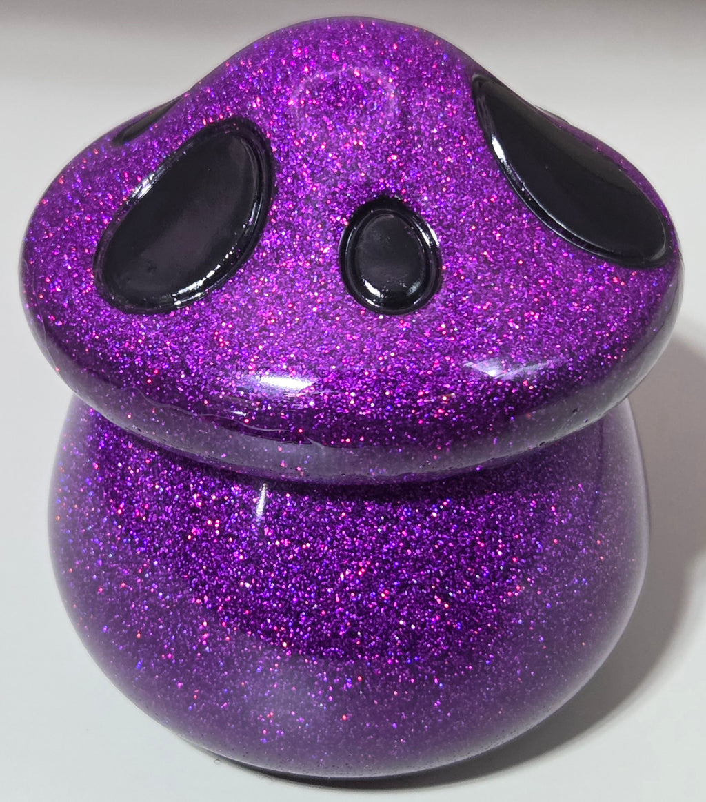 Handcrafted Epoxy Resin Mushroom Jar - Gothic Home Decor & Storage