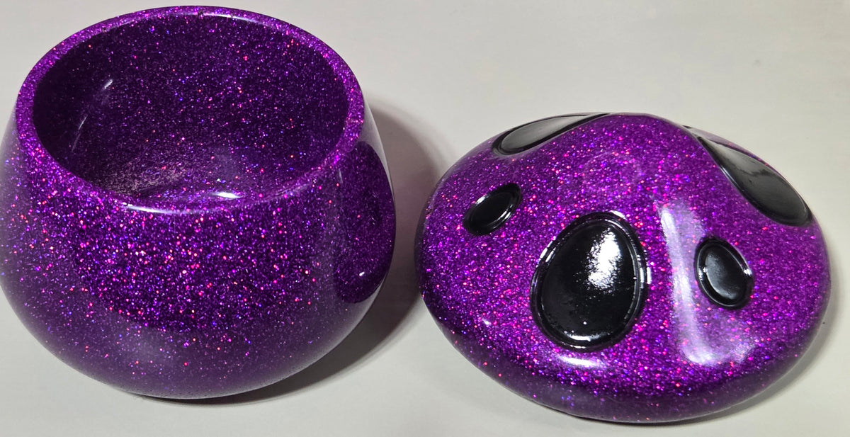Handcrafted Epoxy Resin Mushroom Jar - Gothic Home Decor & Storage