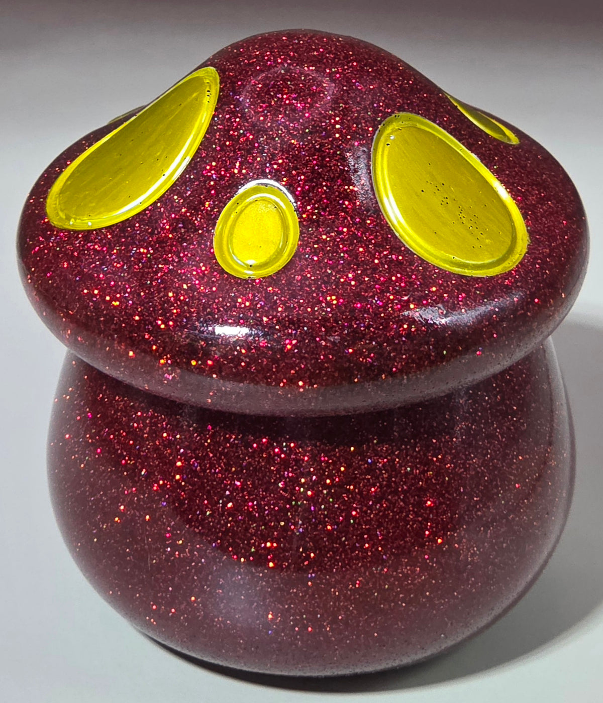 Handcrafted Epoxy Resin Mushroom Jar - Gothic Home Decor & Storage