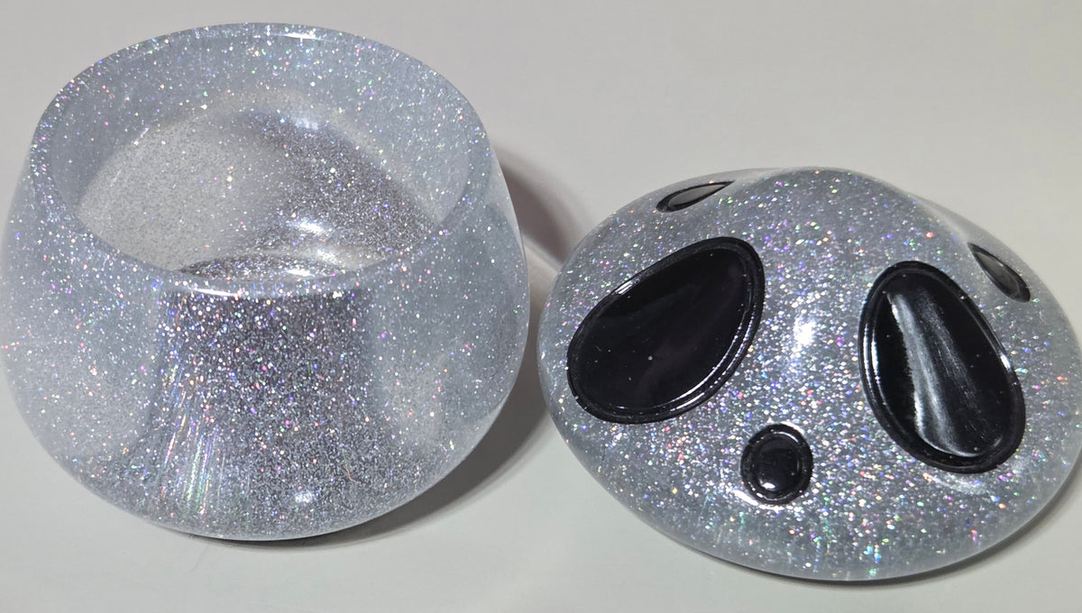Handcrafted Epoxy Resin Mushroom Jar - Gothic Home Decor & Storage