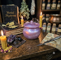 Handcrafted Epoxy Resin Round Jar - Gothic Home Decor & Storage