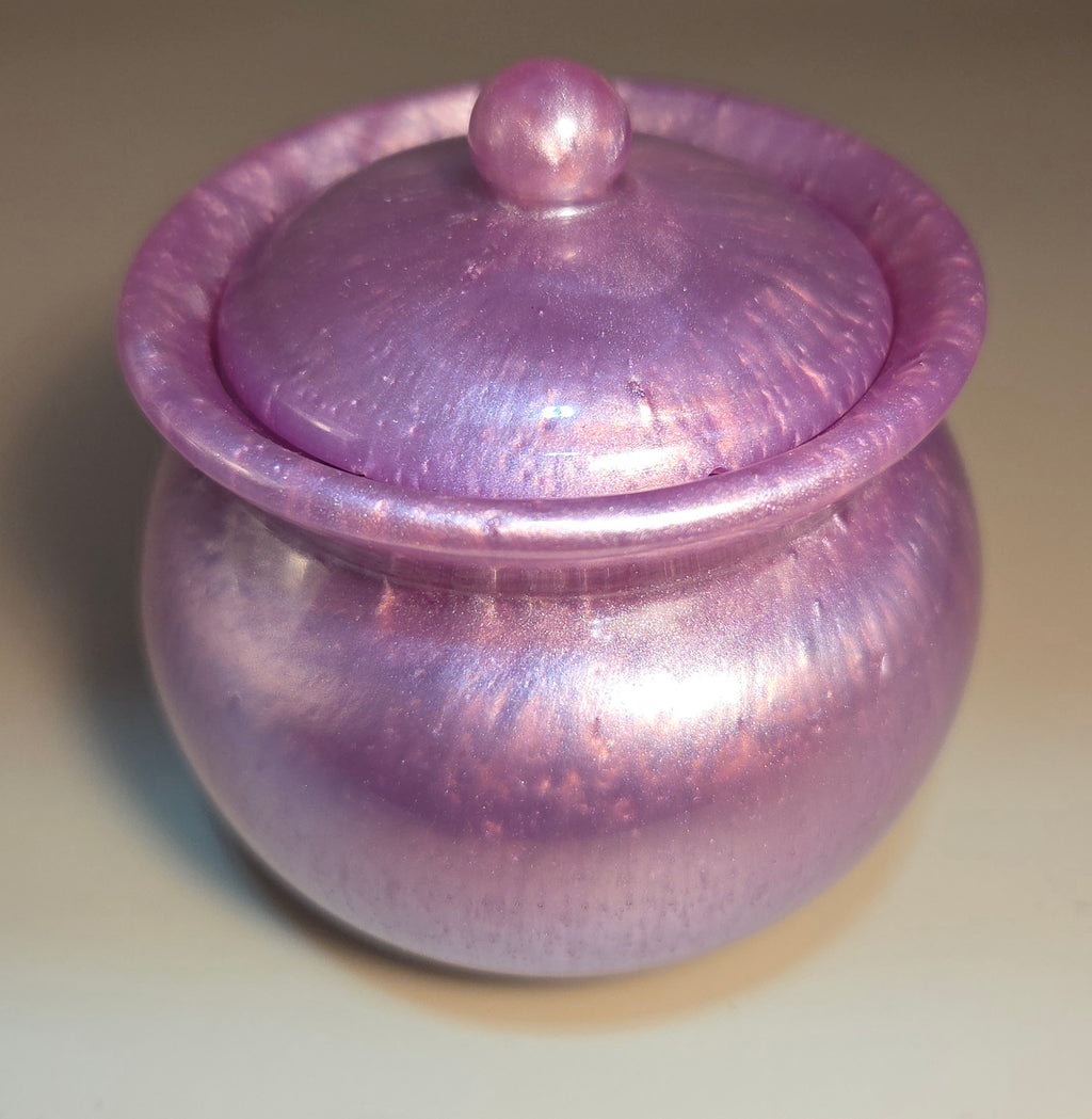 Handcrafted Epoxy Resin Round Jar - Gothic Home Decor & Storage