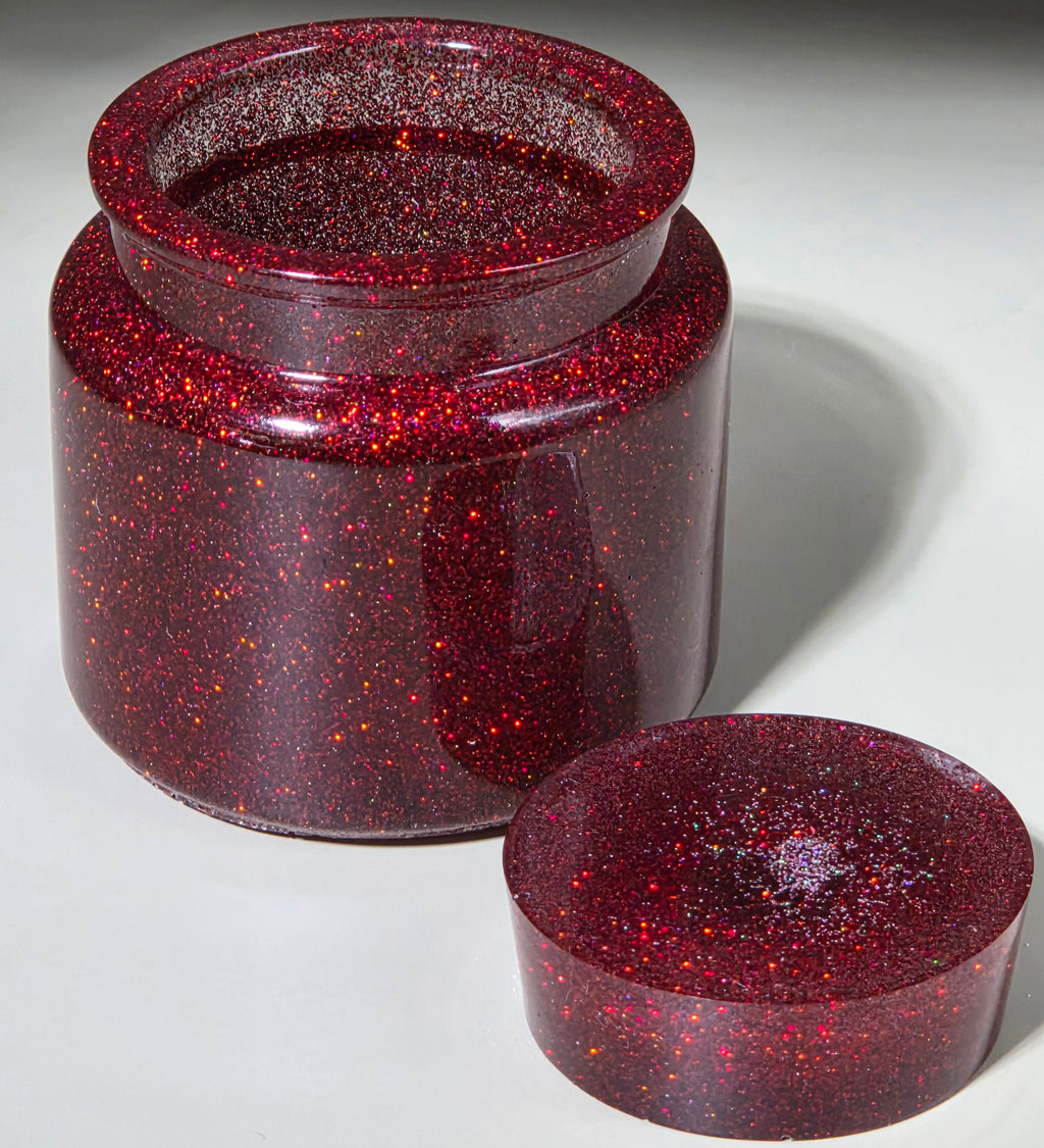 Handcrafted Epoxy Resin Apothecary Jar - Gothic Home Decor