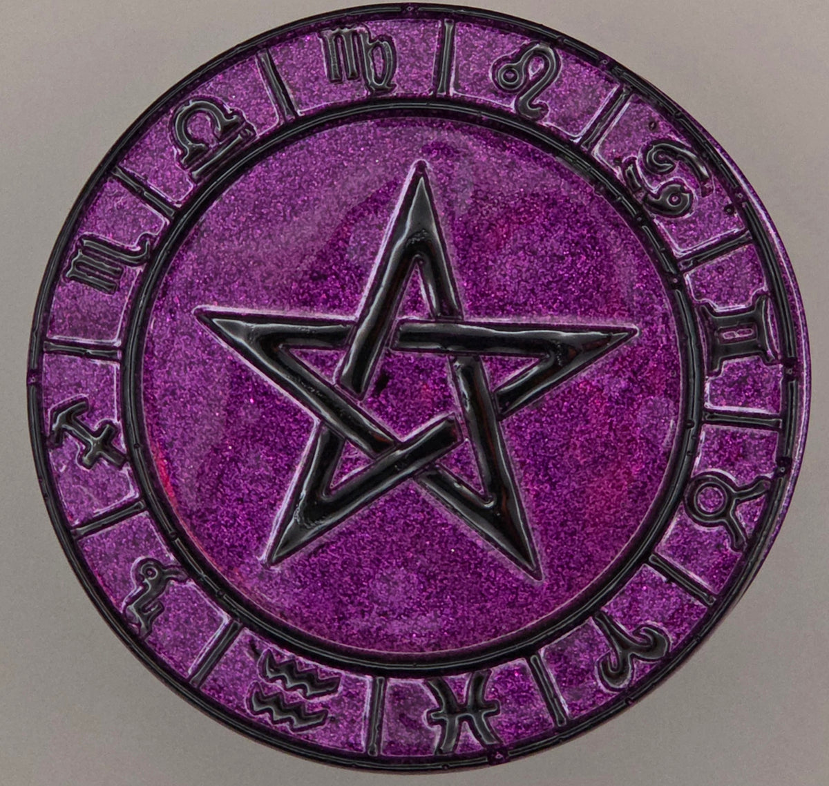 Handcrafted Epoxy Resin Celestial Astrology Jar - Gothic Home Decor & Storage