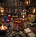 Handcrafted Epoxy Resin Celestial Astrology Jar - Gothic Home Decor & Storage