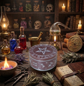Handcrafted Epoxy Resin Celestial Astrology Jar - Gothic Home Decor & Storage