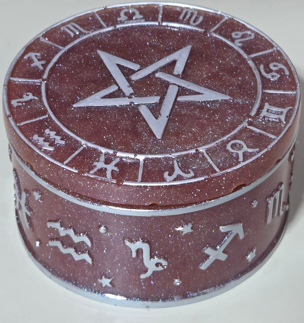 Handcrafted Epoxy Resin Celestial Astrology Jar - Gothic Home Decor & Storage