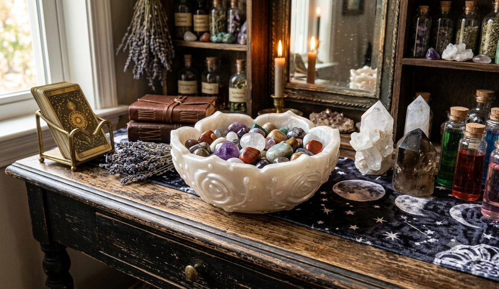 Handcrafted Epoxy Resin Decorative Bowl - Gothic Home Decor