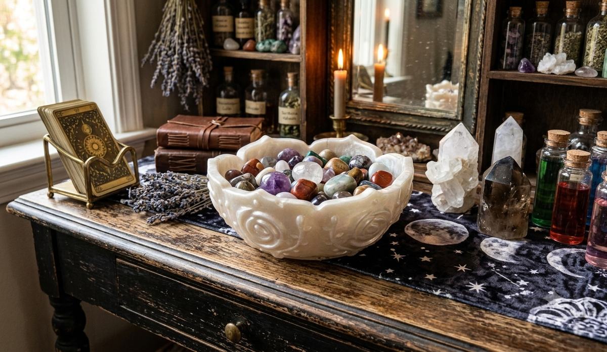Handcrafted Epoxy Resin Decorative Bowl - Gothic Home Decor
