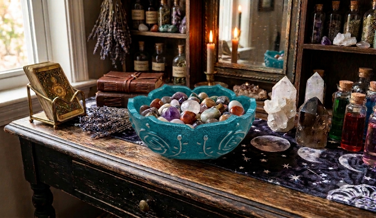 Handcrafted Epoxy Resin Decorative Bowl - Gothic Home Decor