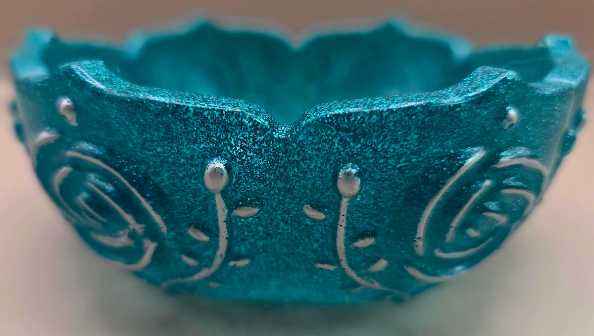 Handcrafted Epoxy Resin Decorative Bowl - Gothic Home Decor