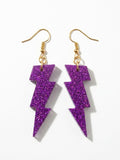 Handcrafted Epoxy Resin Lightning Bolt Earrings - Gothic Wearable Art