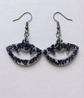 Handcrafted Epoxy Resin Vampire Mouth Earrings - Gothic Wearable Art