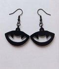 Handcrafted Epoxy Resin Vampire Mouth Earrings - Gothic Wearable Art