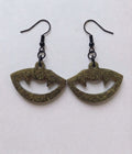 Handcrafted Epoxy Resin Vampire Mouth Earrings - Gothic Wearable Art