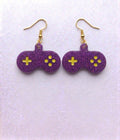 Handcrafted Epoxy Resin Super Nintendo Controller Earrings - Gothic Wearable Art