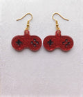 Handcrafted Epoxy Resin Super Nintendo Controller Earrings - Gothic Wearable Art