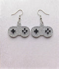 Handcrafted Epoxy Resin Super Nintendo Controller Earrings - Gothic Wearable Art