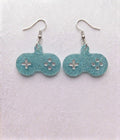 Handcrafted Epoxy Resin Super Nintendo Controller Earrings - Gothic Wearable Art