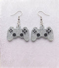 Handcrafted Epoxy Resin Playstation Controller Earrings - Gothic Wearable Art