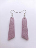 Handcrafted Epoxy Resin Tapered Trapezoid Earrings - Gothic Wearable Art