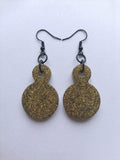 Handcrafted Epoxy Resin Kettle Bell Earrings - Gothic Wearable Art