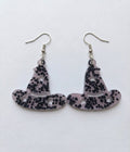 Handcrafted Epoxy Resin Witch Hat Earrings - Gothic Wearable Art