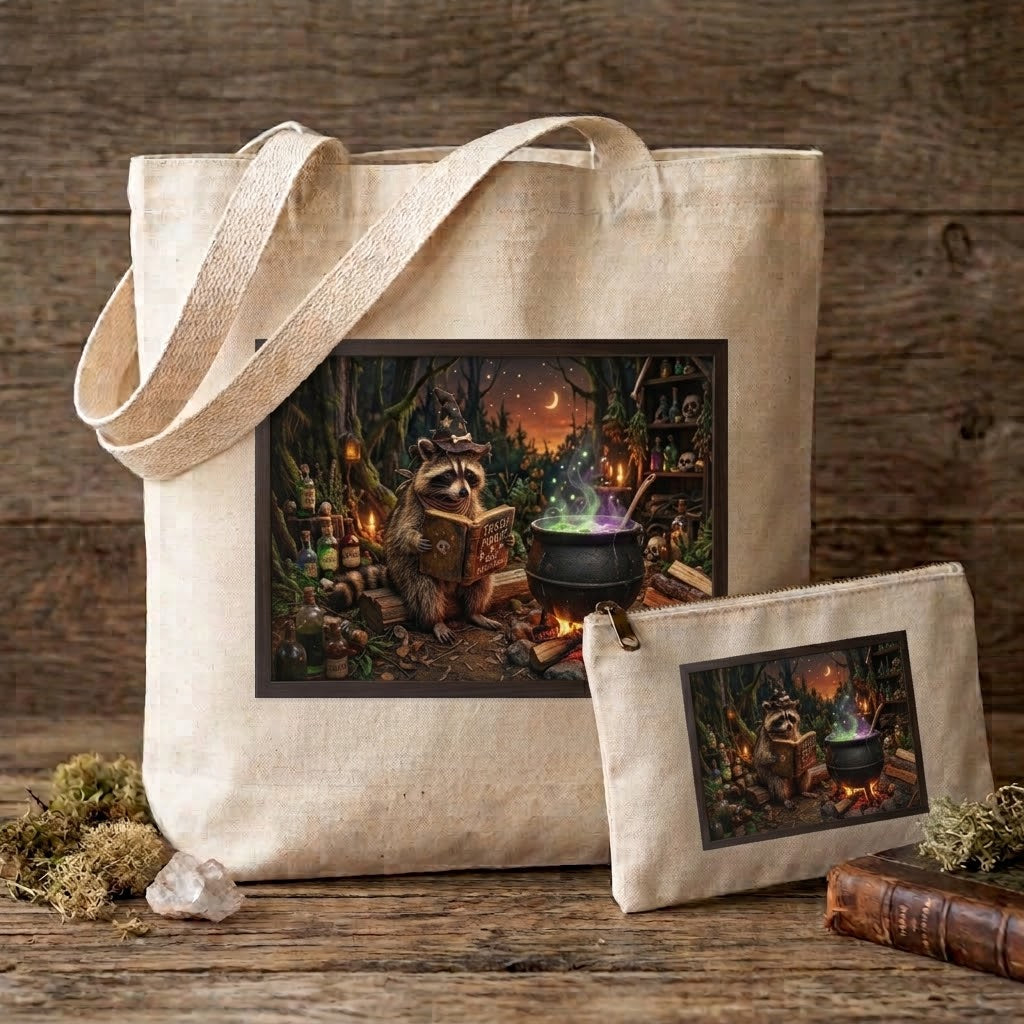 Trash Magic Sublimation Printed Tote Bag & Matching Handbag Set - Gothic Wearable Art
