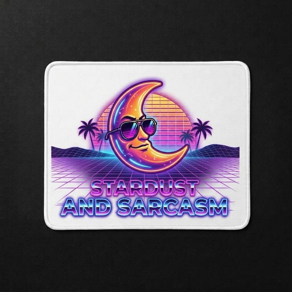 Stardust & Sarcasm Sublimation Printed Standard Mouse Pad - Gothic Workspace Art