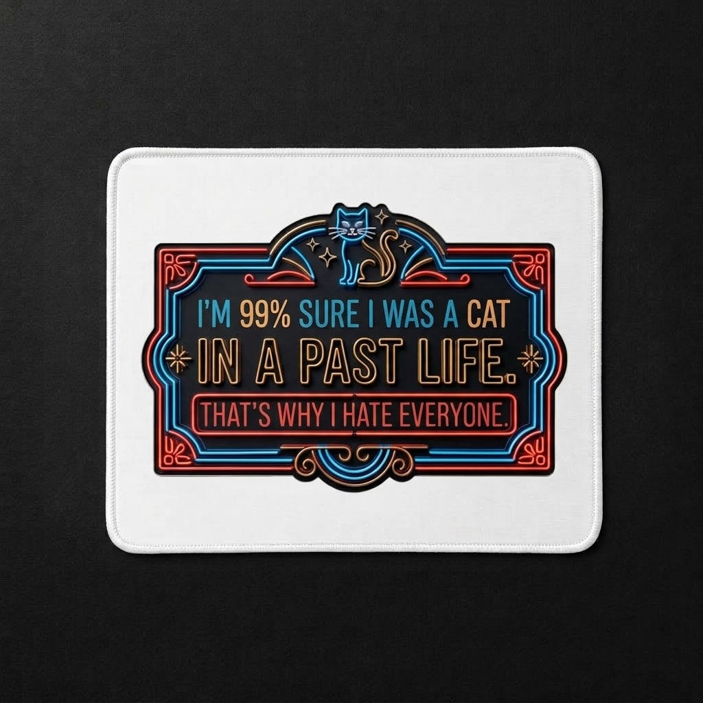 Past Life Sublimation Printed Standard Mouse Pad - Gothic Workspace Art
