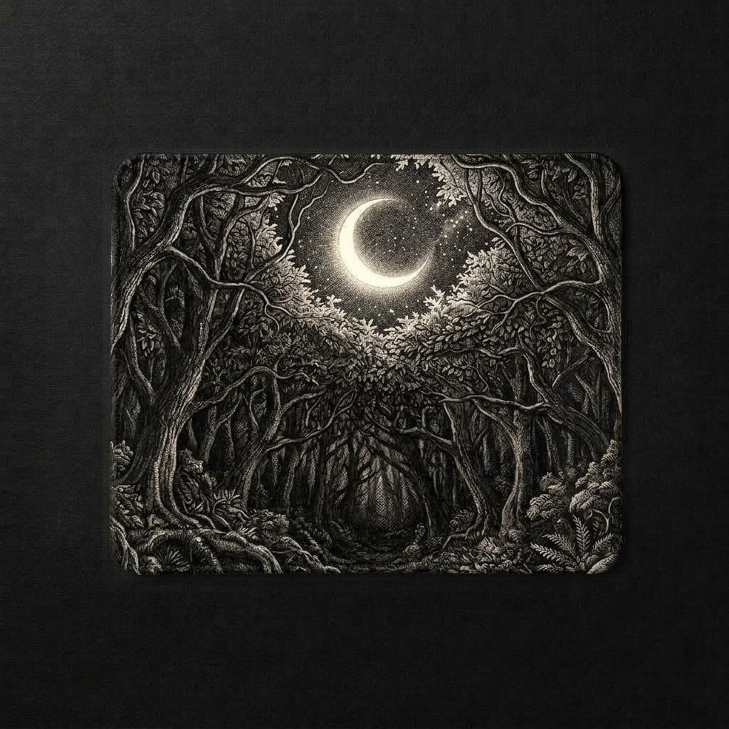 Night In The Woods Sublimation Printed Standard Mouse Pad - Gothic Workspace Art