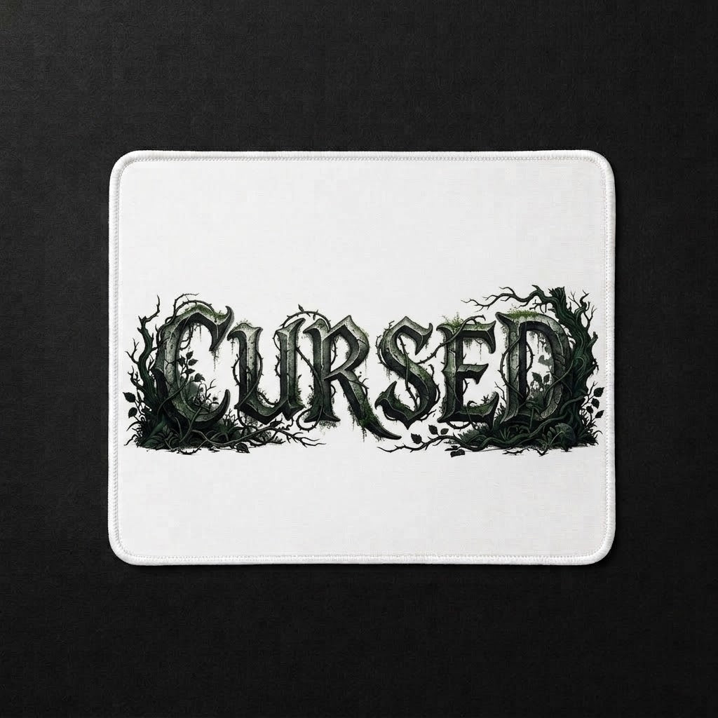 Cursed Sublimation Printed Standard Mouse Pad - Gothic Workspace Art