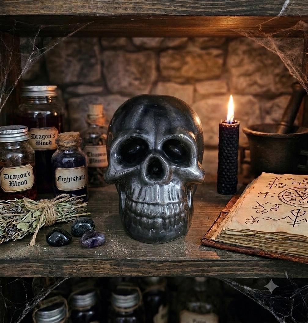 Handcrafted Epoxy Resin Skull - Gothic Home Decor