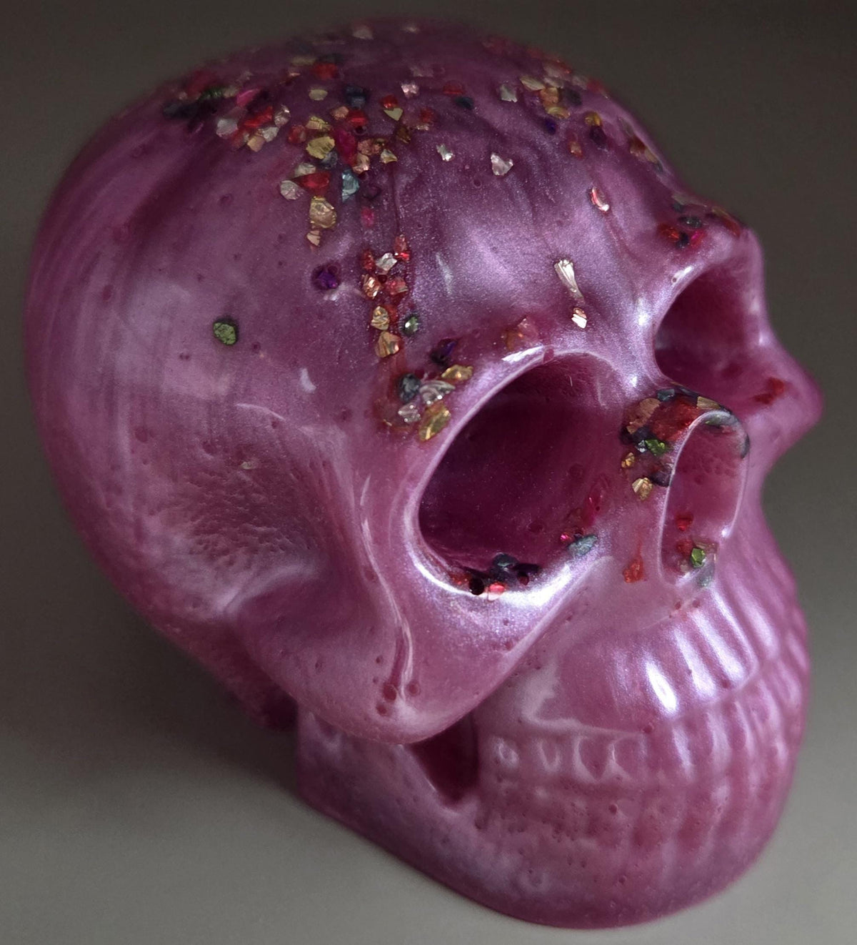 Handcrafted Epoxy Resin Skull - Gothic Home Decor