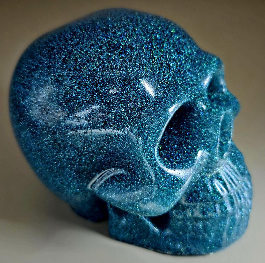 Handcrafted Epoxy Resin Skull - Gothic Home Decor