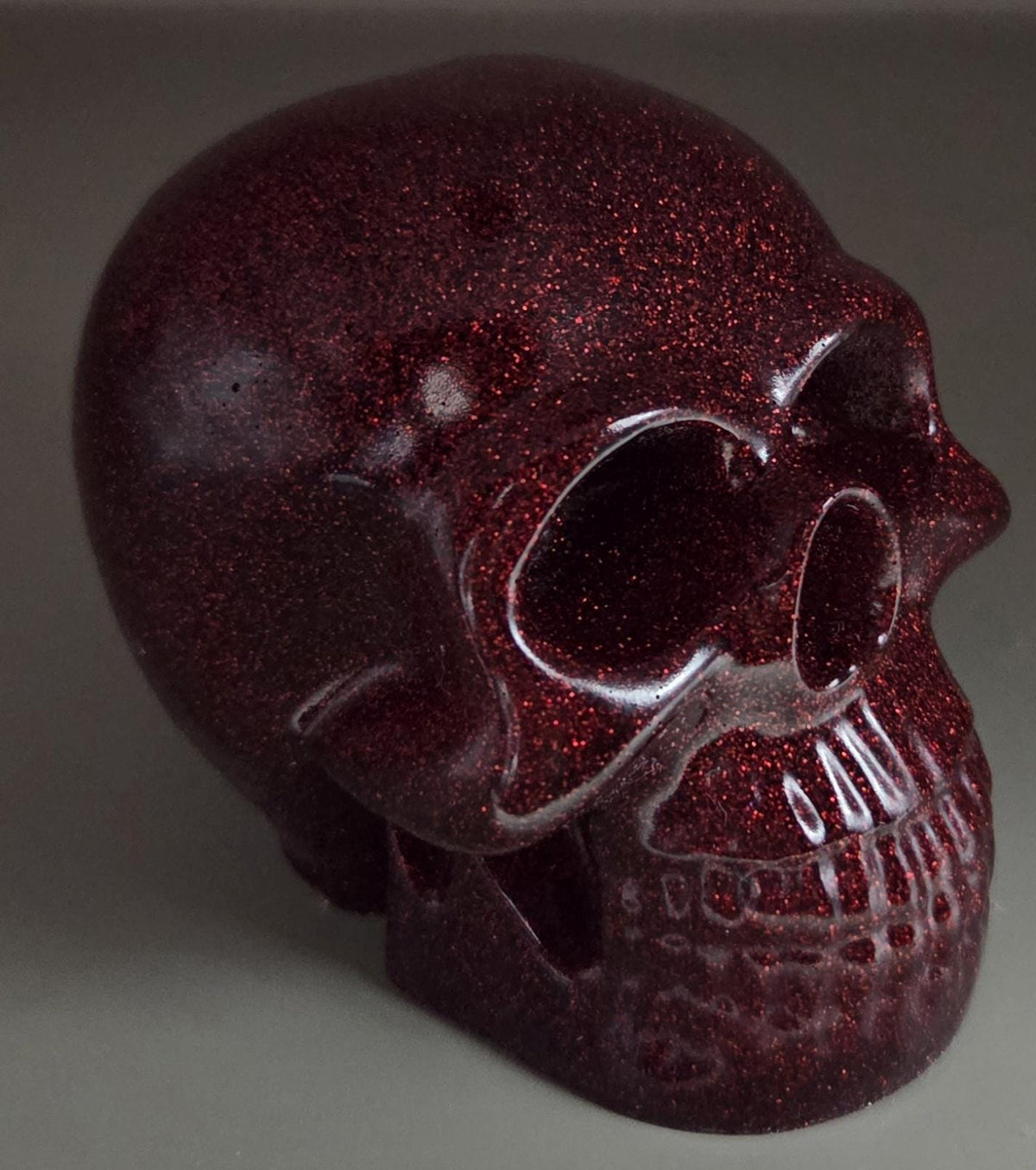 Handcrafted Epoxy Resin Skull - Gothic Home Decor