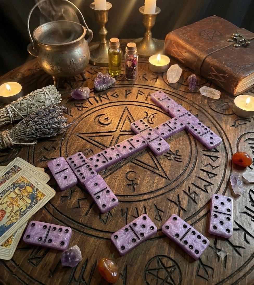 Handcrafted Epoxy Resin Domino Set - Gothic Home Decor & Game