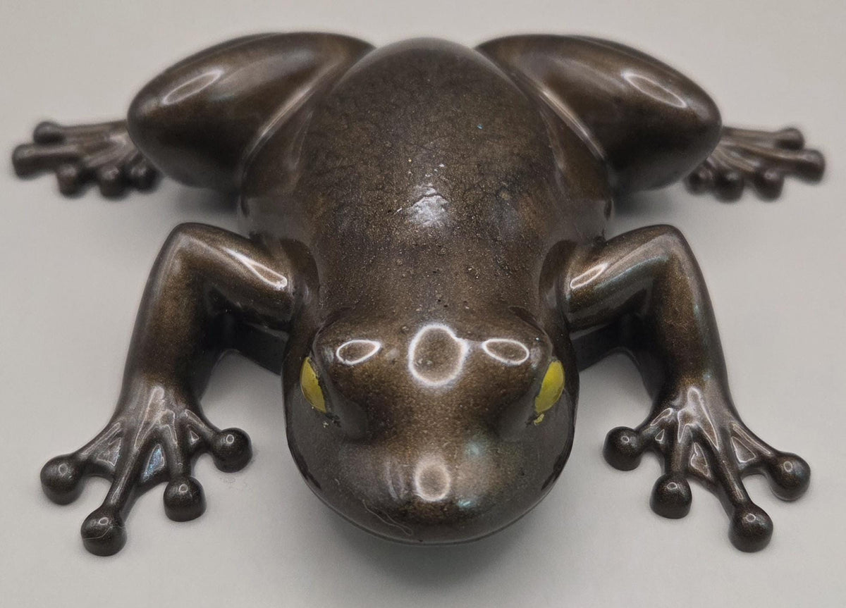 Handcrafted Epoxy Resin Frog Figurine - Gothic Home Decor