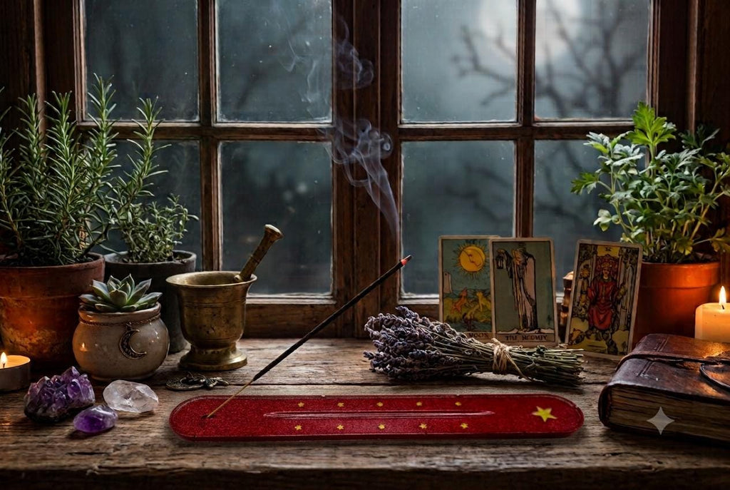 Handcrafted Epoxy Resin Incense Holder - Gothic Home Decor