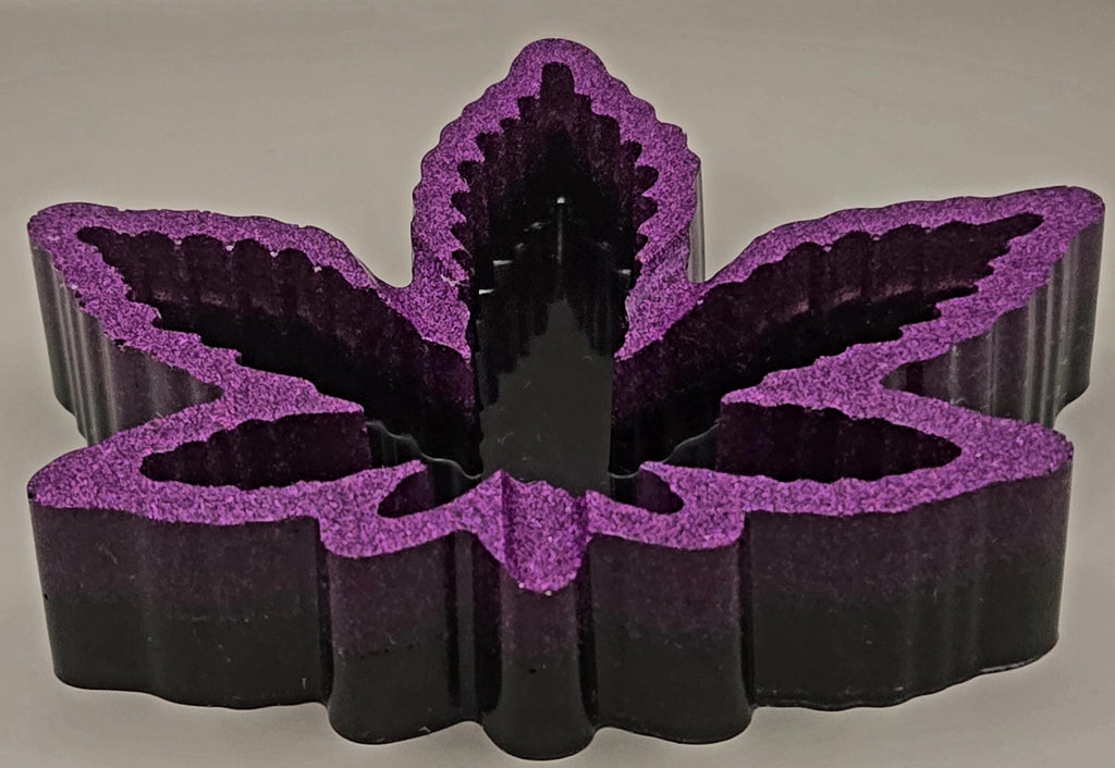 Handcrafted Epoxy Resin Leaf Ashtray - Gothic Home Decor