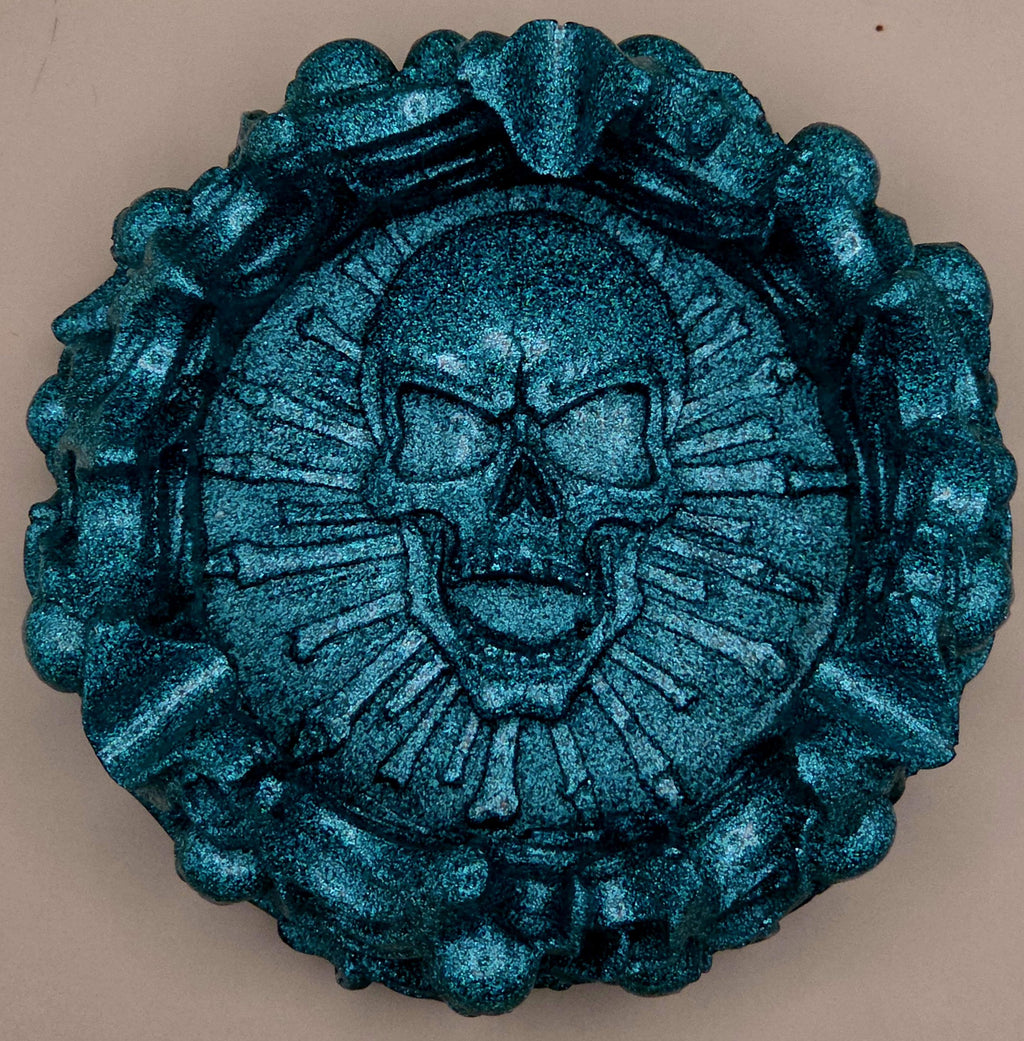 Handcrafted Epoxy Resin Skull Ashtray - Gothic Home Decor