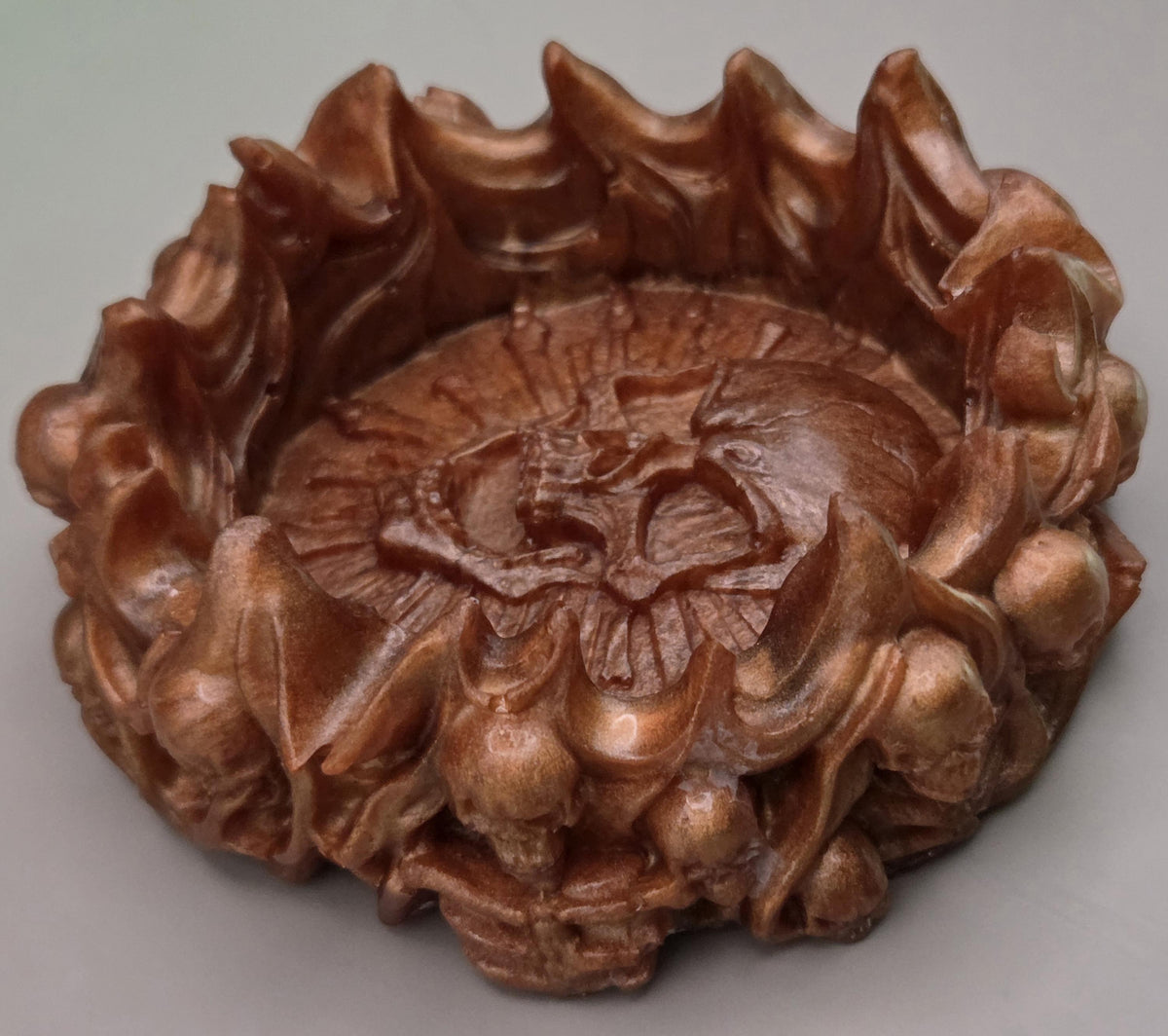Handcrafted Epoxy Resin Skull Ashtray - Gothic Home Decor