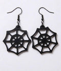 Handcrafted Epoxy Resin Spiderweb Earrings - Gothic Wearable Art