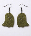 Handcrafted Epoxy Resin Ghost Earrings - Gothic Wearable Art