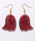 Handcrafted Epoxy Resin Ghost Earrings - Gothic Wearable Art