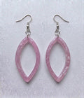 Handcrafted Epoxy Resin Marquis Geometric Earrings - Gothic Wearable Art