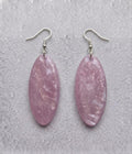 Handcrafted Epoxy Resin Oval Earrings - Gothic Wearable Art